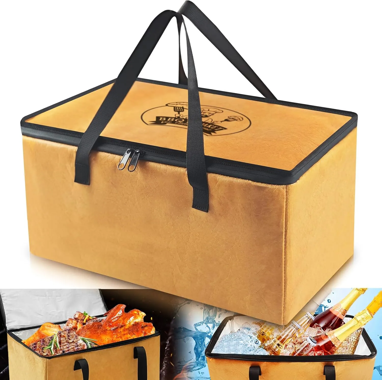 BBQ Blanket for Resting Meat Smoked, Brisket Resting Blanket BBQ Steaks Meat Resting Bag for Food Delivery for Meat Warmer Roast Cooler（19inch）