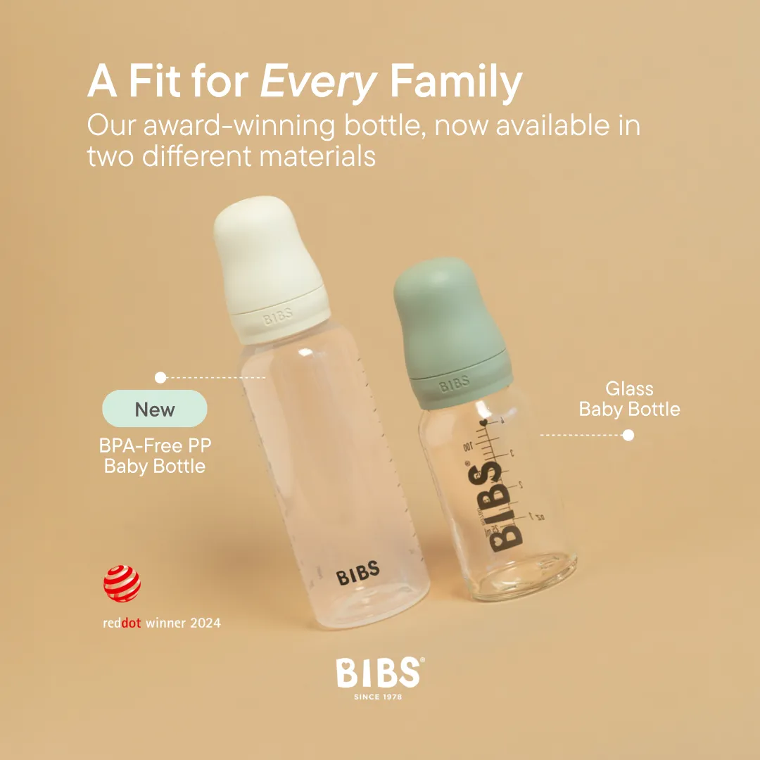 BIBS BPA-Free PP Baby Bottle Round Silicone 1 pack 150 ml Slow Flow Blush (Min. of 2 PK , multiples of 2 PK)