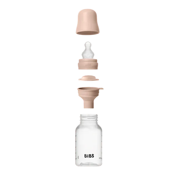 BIBS BPA-Free PP Baby Bottle Round Silicone 1 pack 150 ml Slow Flow Blush (Min. of 2 PK , multiples of 2 PK)
