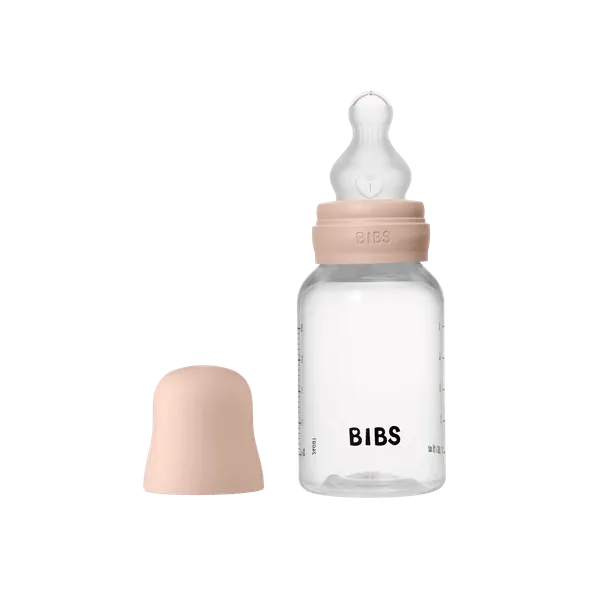 BIBS BPA-Free PP Baby Bottle Round Silicone 1 pack 150 ml Slow Flow Blush (Min. of 2 PK , multiples of 2 PK)