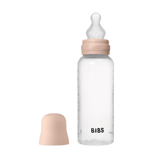 BIBS BPA-Free PP Baby Bottle Round Silicone 1 pack 270 ml Medium Flow Blush (Min. of 2 PK , multiples of 2 PK)