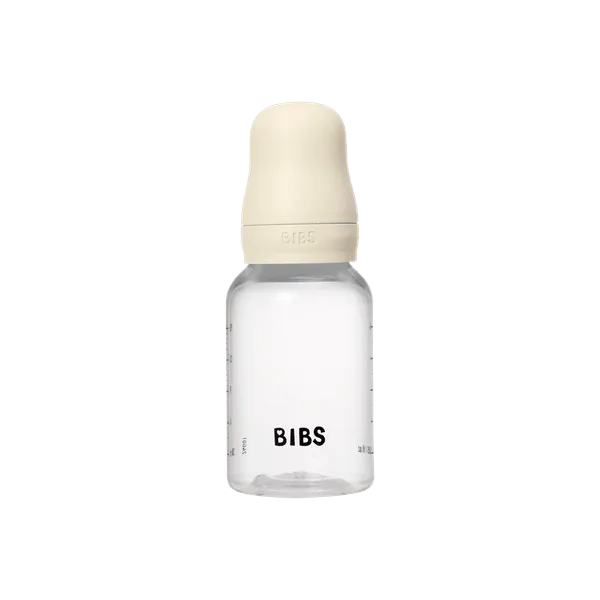 BIBS BPA-Free PP Baby Bottle Round Silicone 2 pack 150 ml Slow Flow Ivory (Min. of 2 PK , multiples of 2 PK)