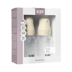 BIBS BPA-Free PP Baby Bottle Round Silicone 2 pack 150 ml Slow Flow Ivory (Min. of 2 PK , multiples of 2 PK)