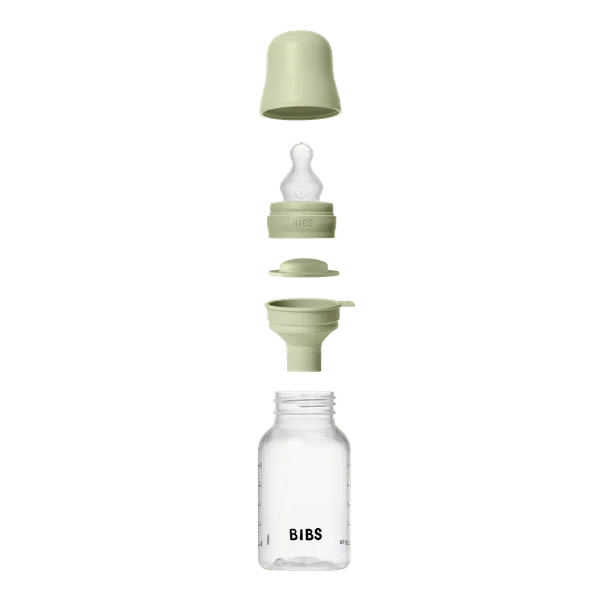 BIBS BPA-Free PPBaby Bottle Round Silicone 1 pack 150 ml Slow Flow Sage (Min. of 2 PK , multiples of 2 PK)