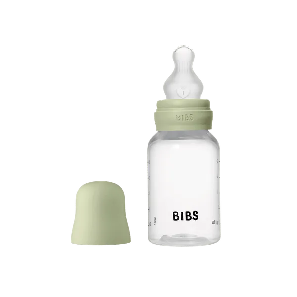 BIBS BPA-Free PPBaby Bottle Round Silicone 1 pack 150 ml Slow Flow Sage (Min. of 2 PK , multiples of 2 PK)