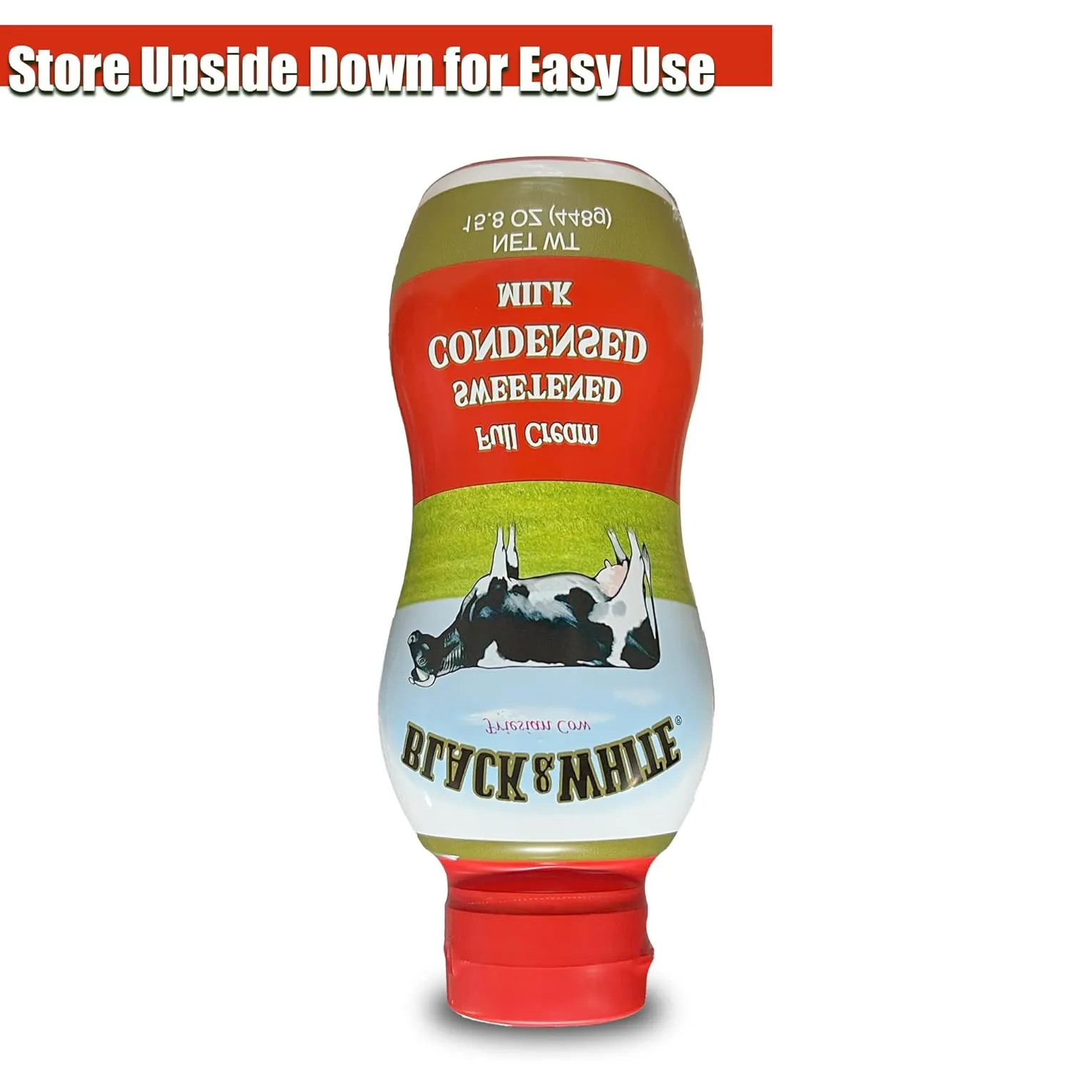Black and White Brand Full Cream Sweetened Condensed Milk Squeeze Bottle 15.8oz(Pack of 6)