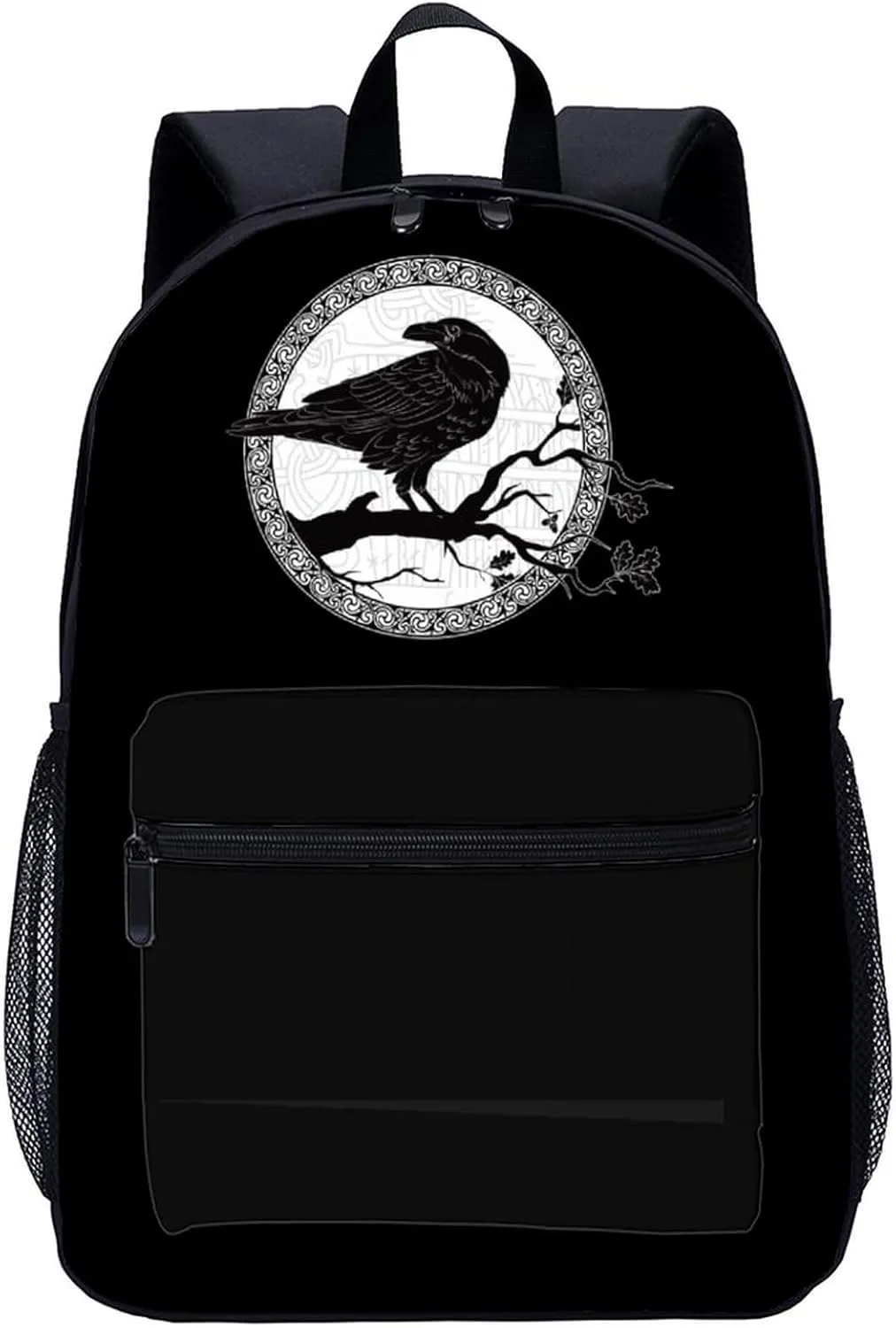 Black Crow Laptop Backpack Lightweight 17 Inch Travel Daypack Shoulder Bag for Men Women