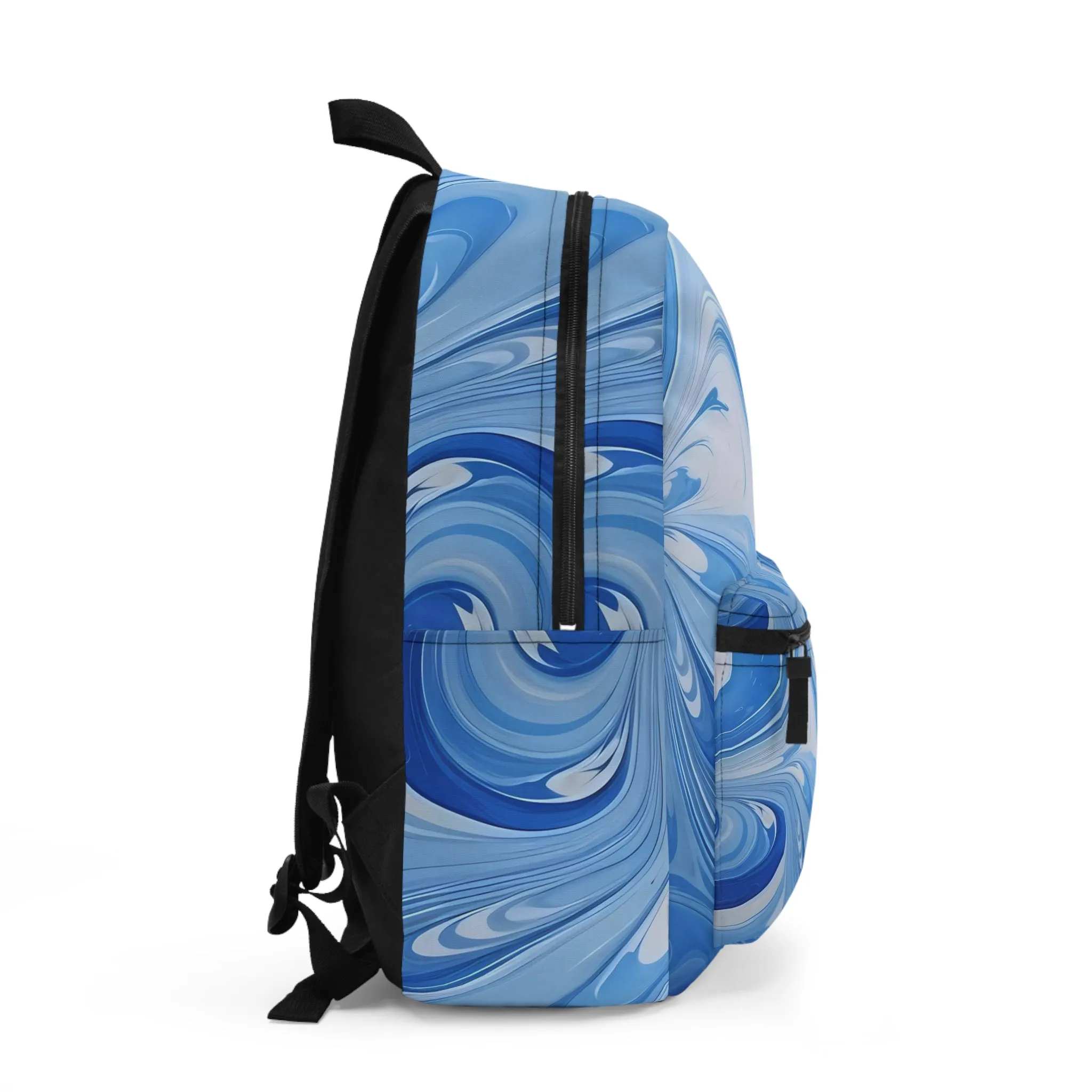 Blue and White Fluid
