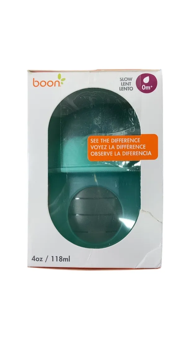 Boon Nursh Bottle, 4oz, Mint, Slow