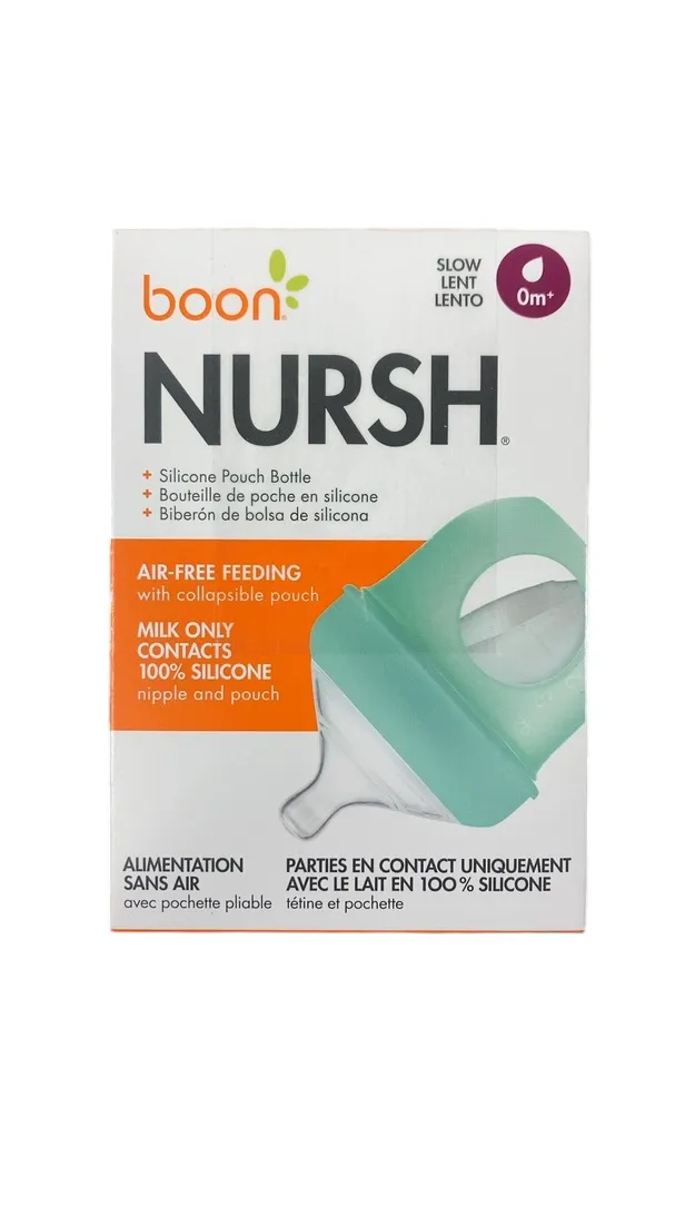 Boon Nursh Bottle, 4oz, Mint, Slow