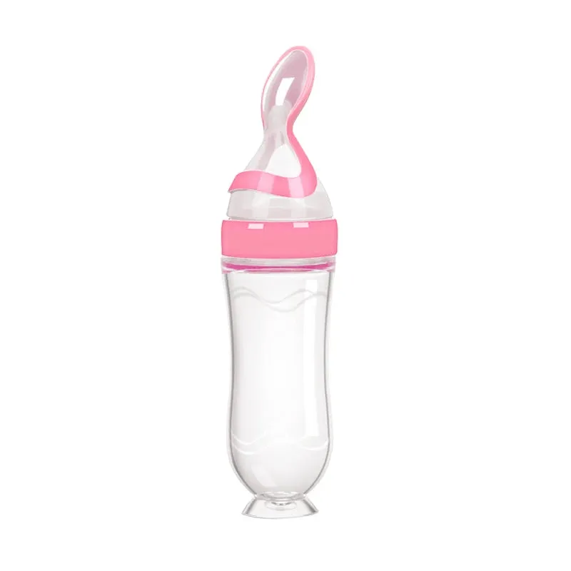 Bottles Squeeze Spoon Milk Feeding Bottle Cup