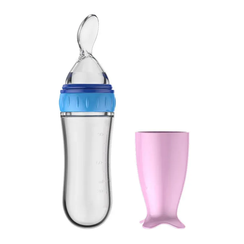 Bottles Squeeze Spoon Milk Feeding Bottle Cup