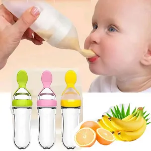 Bottles Squeeze Spoon Milk Feeding Bottle Cup