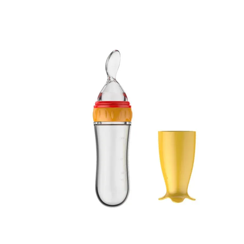Bottles Squeeze Spoon Milk Feeding Bottle Cup