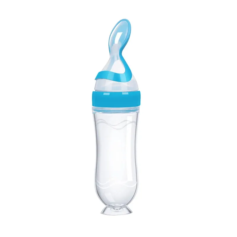 Bottles Squeeze Spoon Milk Feeding Bottle Cup