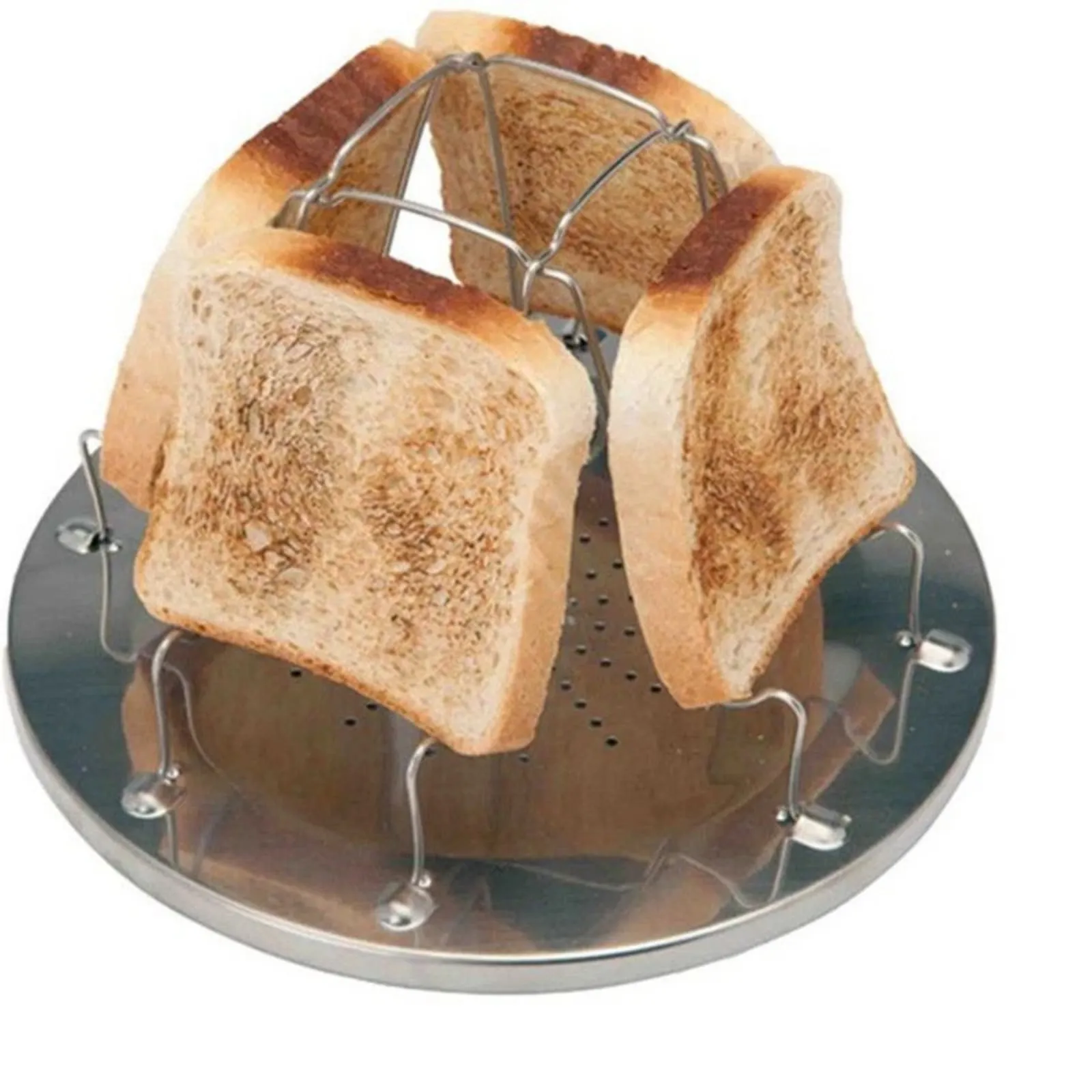Breakfast Cooking Sandwich Folding Tray Rack Stove Toaster Outdoor Camping