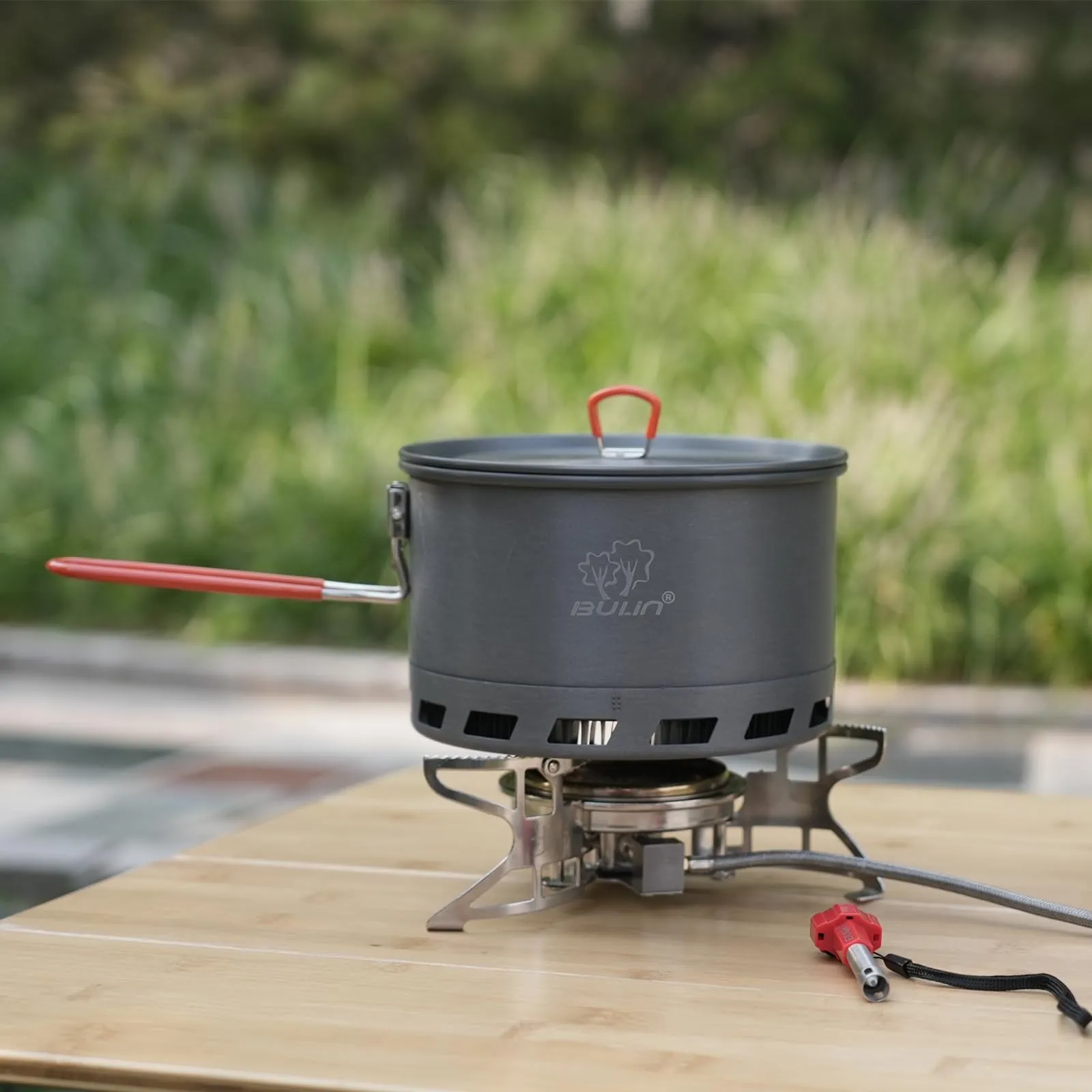 BULIN Burner Camping Gas Stove & Jure Large Camping Pot