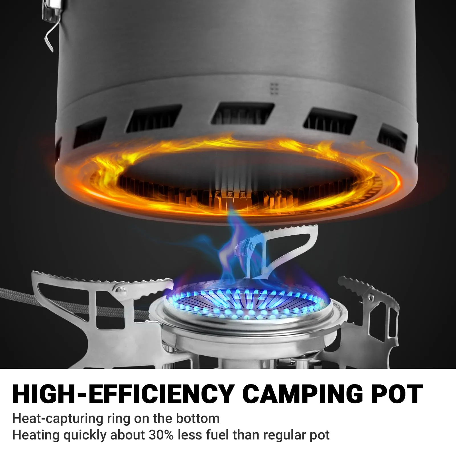BULIN Burner Camping Gas Stove & Jure Large Camping Pot