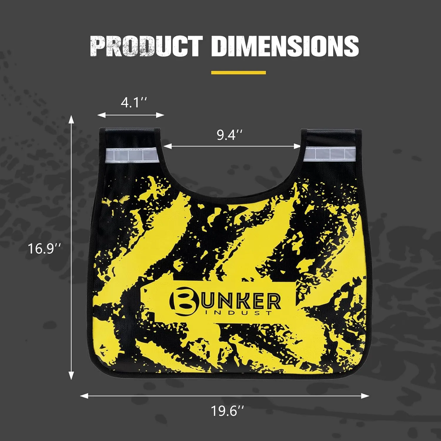 BUNKER INDUST Winch Damper Bag for Winch Cable/Rope Safety Recovery, Off-Road Winch Rope Damper Blanket with Pocket & Reflective Strips
