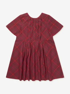 Burberry Girls Check Gia Dress in Red