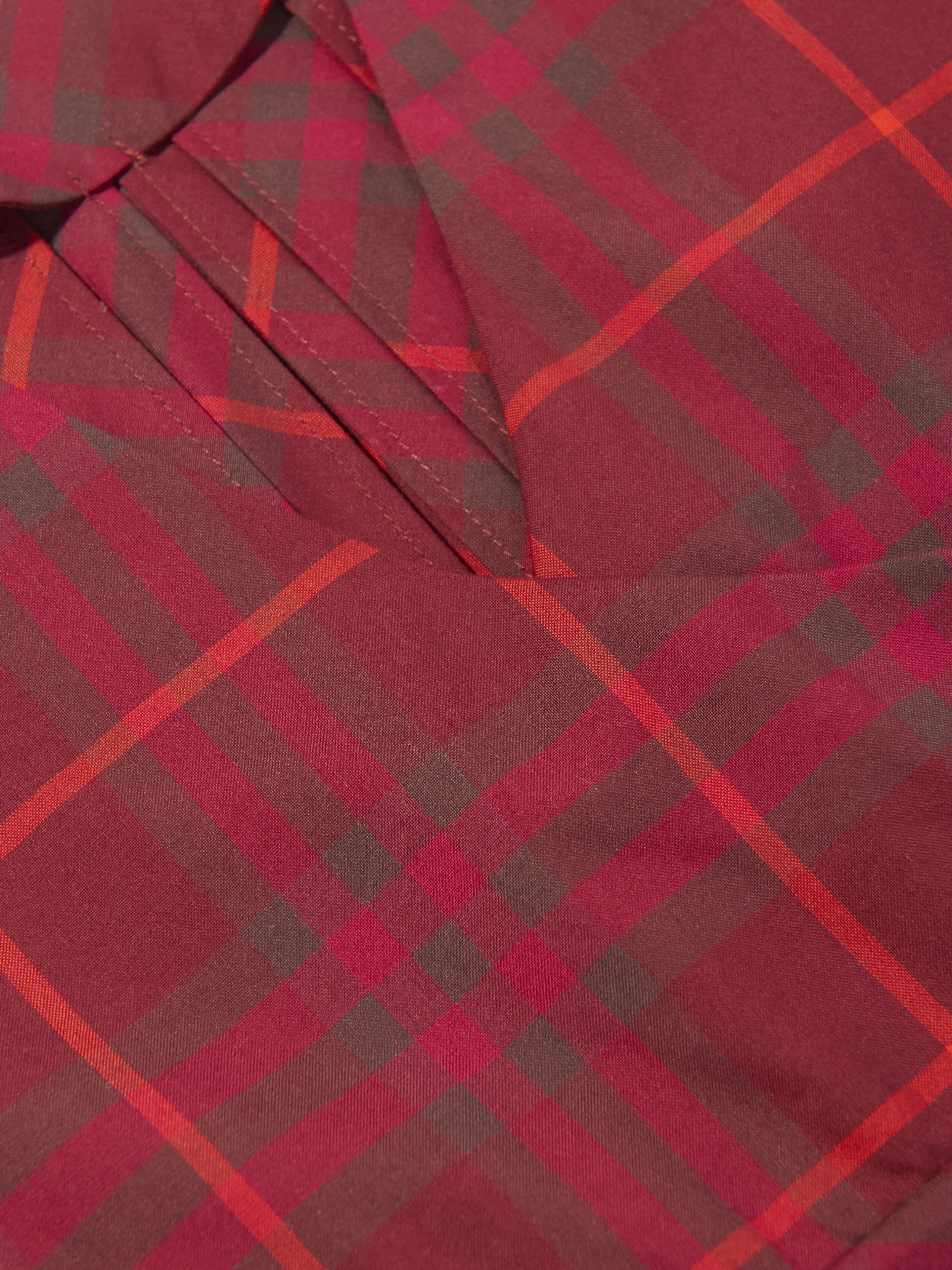 Burberry Girls Check Gia Dress in Red