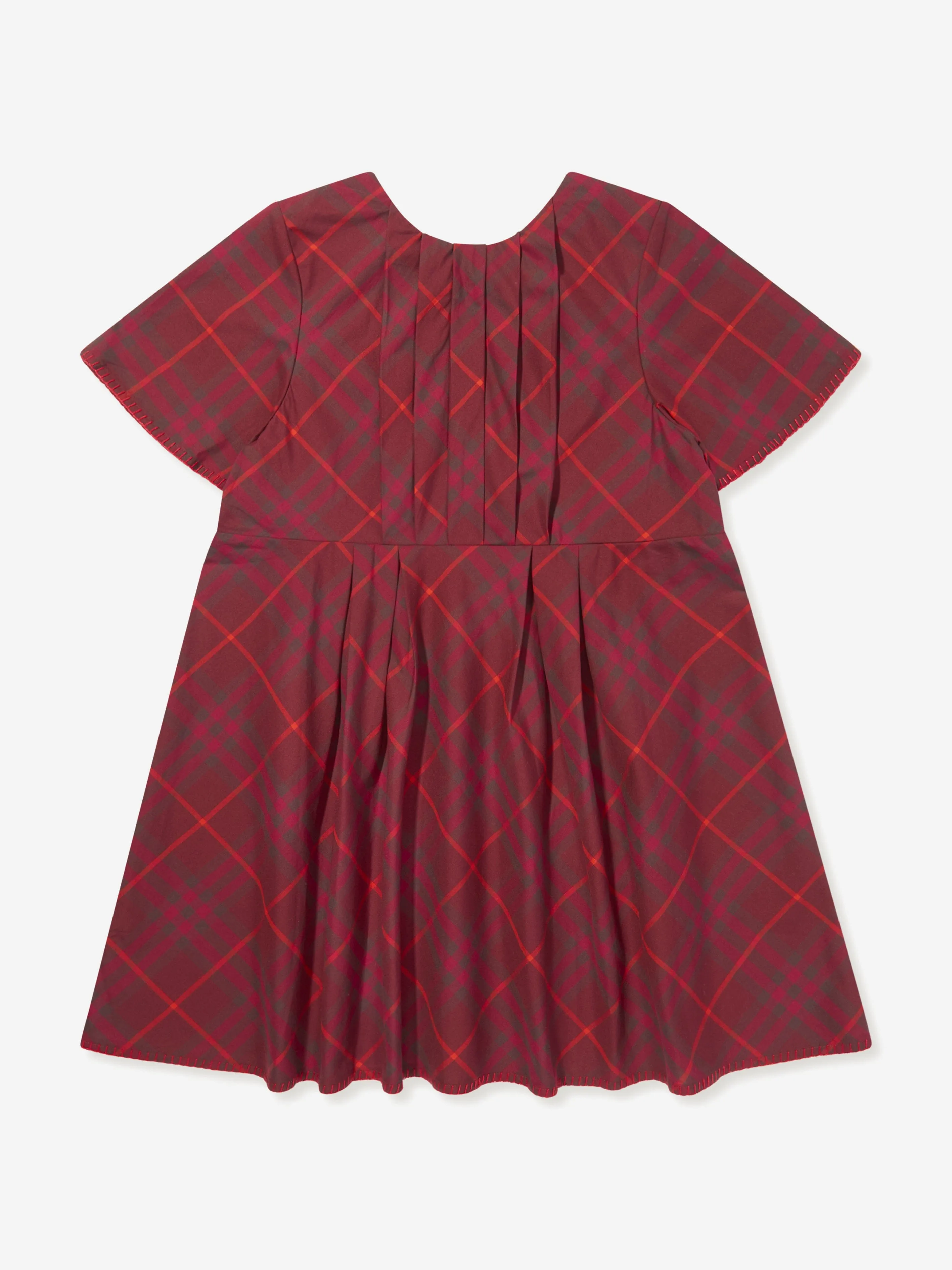 Burberry Girls Check Gia Dress in Red