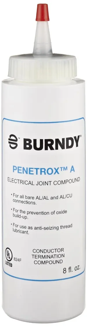 Burndy P8A Oxide-Inhibiting Joint Compounds PENETROX A, 8 oz Container Size, Squeeze Bottle Container Type