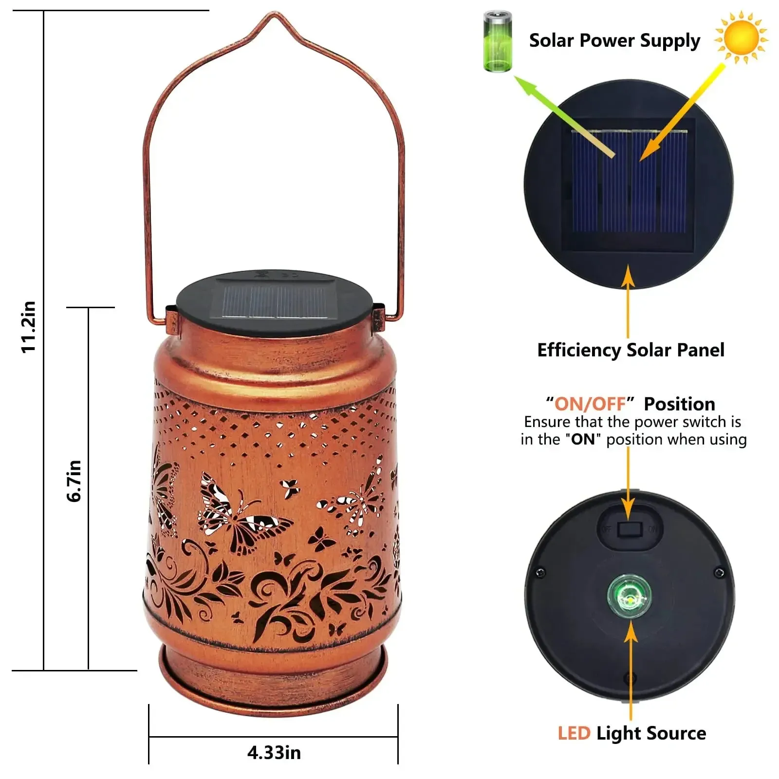 Butterfly Solar Garden Lantern