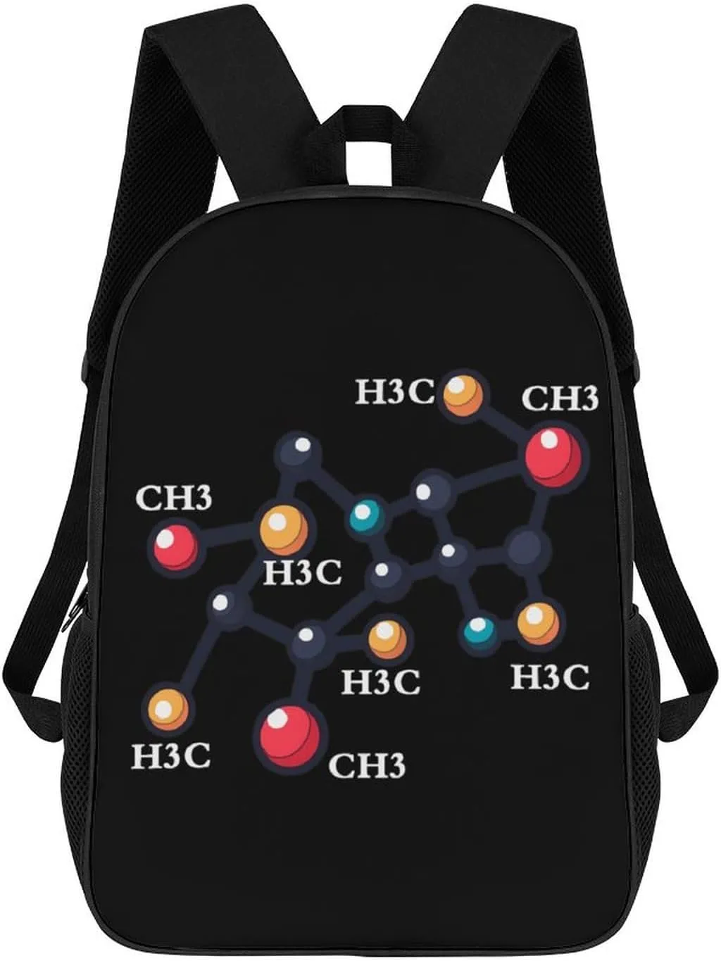 Caffeine Molecule Coffee Travel Laptop Backpack 17 Inch Lightweight Computer Bag Daypack for Men Women