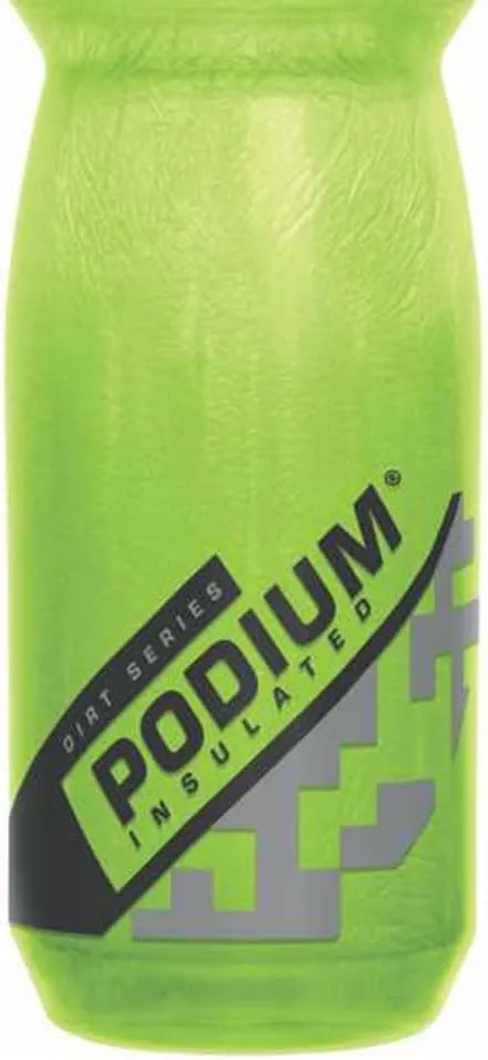 CamelBak Podium Dirt Series Chill Insulated Mountain Bike Squeeze Water Bottle Lime, 21oz