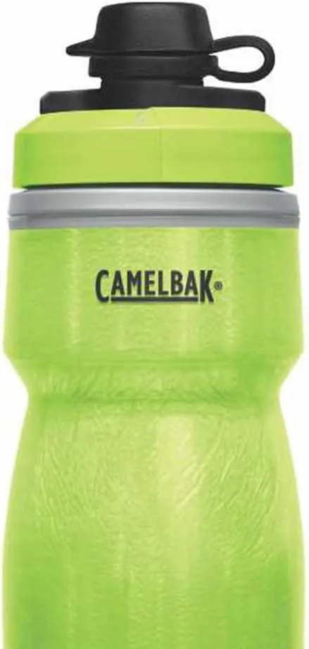 CamelBak Podium Dirt Series Chill Insulated Mountain Bike Squeeze Water Bottle Lime, 21oz