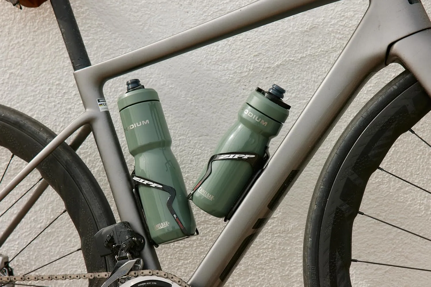 CamelBak Podium Steel Insulated Stainless Steel Bike Water Bottle – for Cycling, Fitness & Sports- Fits Most Bike Cages, 22oz - Stone