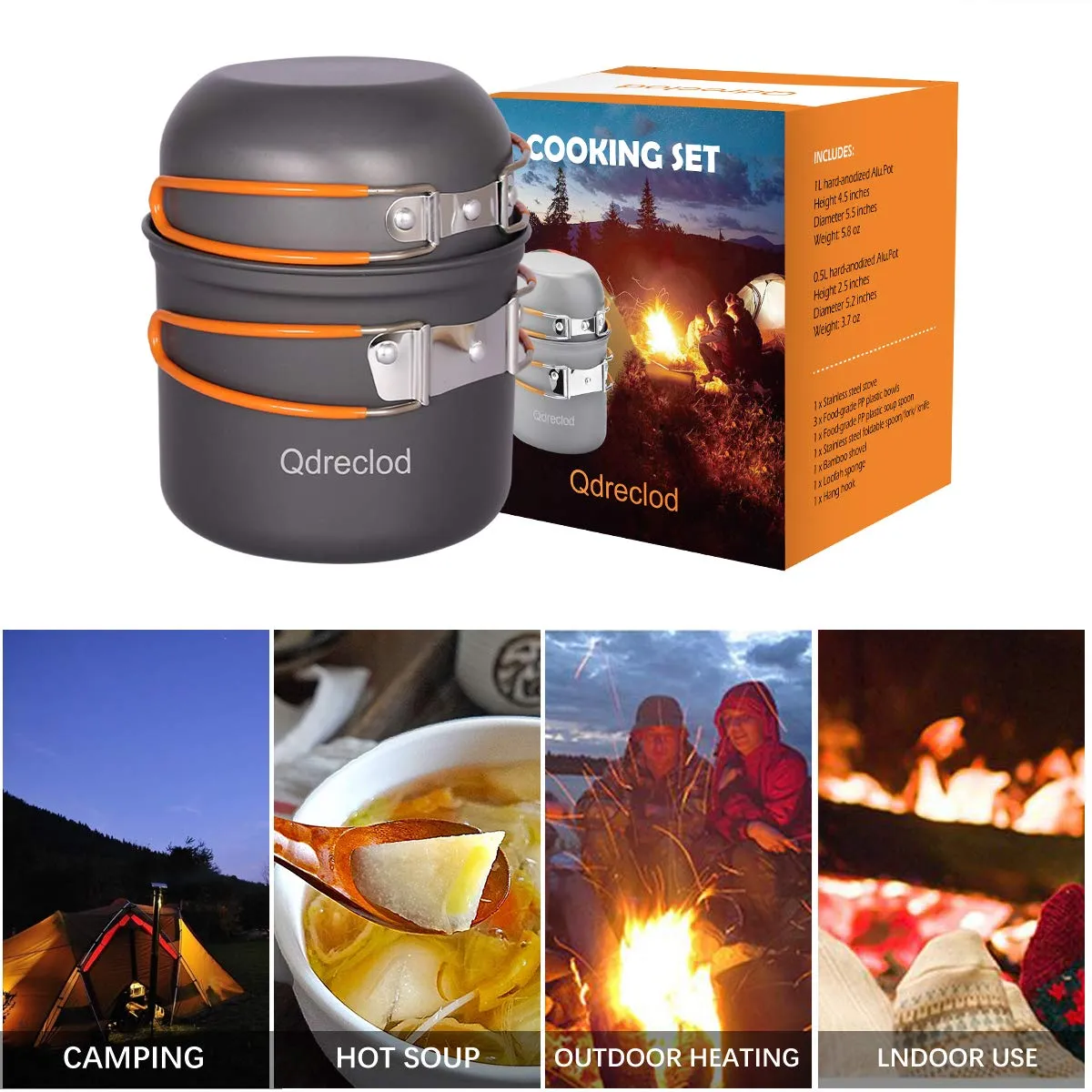 Camping Cookware - 14 Pieces