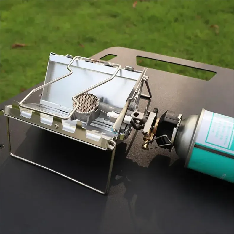 Camping Portable Cassette Gas Stove Mini Windproof Foldable Backpacking Tourist Gas Burner Stove Outdoor Kitchen Picnic Cooking