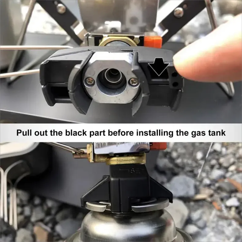 Camping Portable Cassette Gas Stove Mini Windproof Foldable Backpacking Tourist Gas Burner Stove Outdoor Kitchen Picnic Cooking