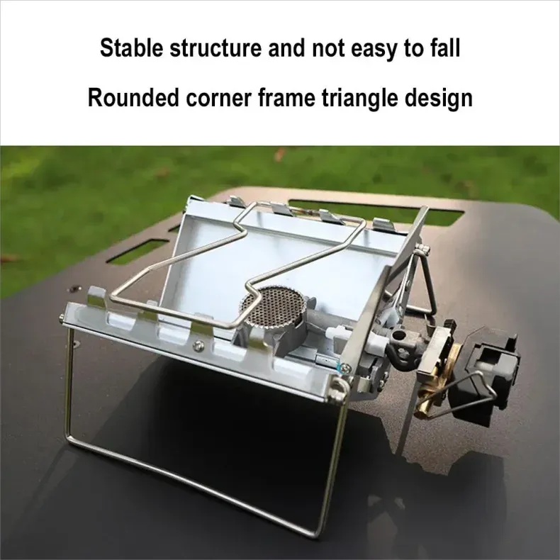 Camping Portable Cassette Gas Stove Mini Windproof Foldable Backpacking Tourist Gas Burner Stove Outdoor Kitchen Picnic Cooking