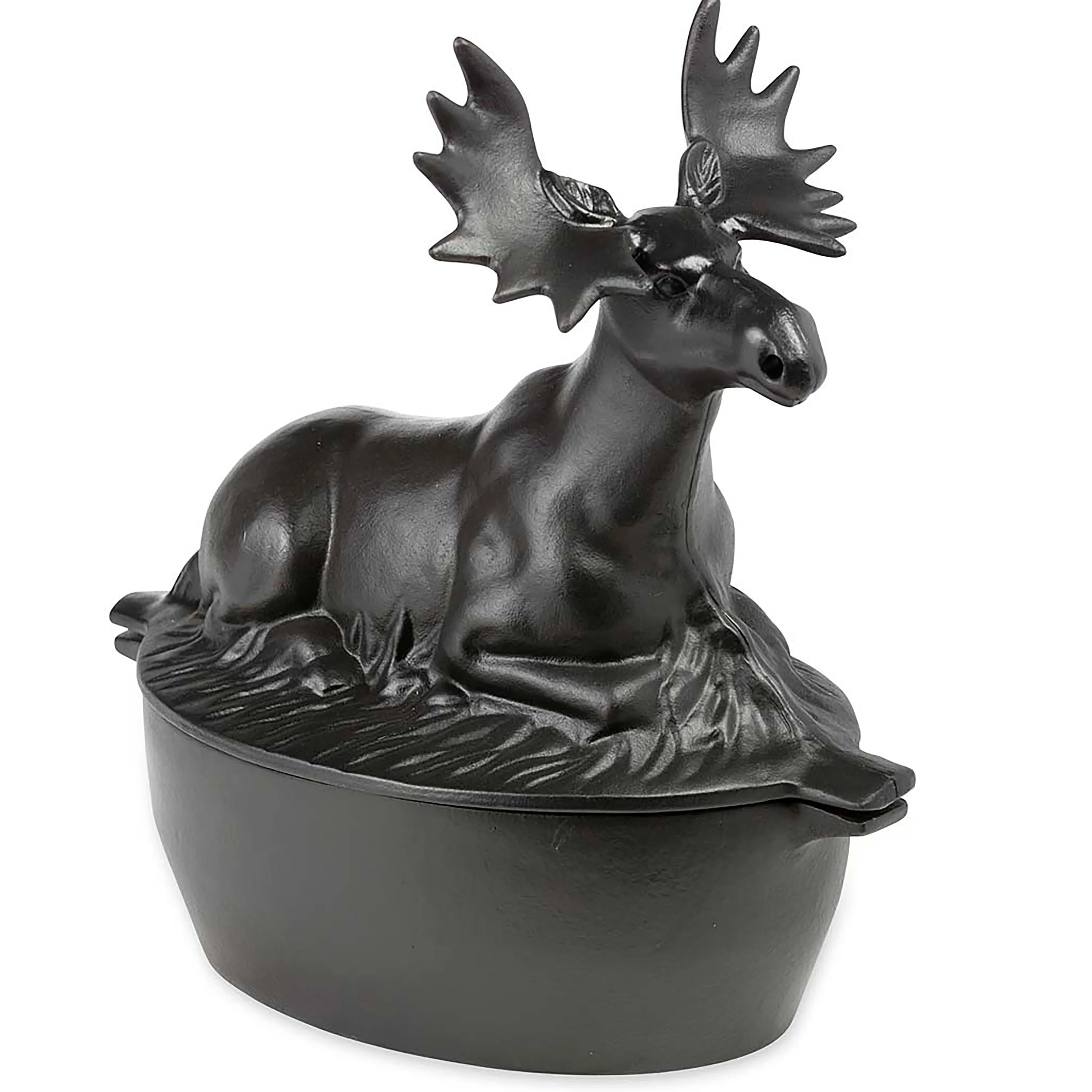 Cast Iron Moose Wood Stove Steamer
