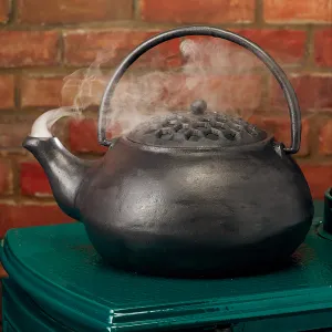 Cast Iron Wood Stove Kettle Steamer with Lattice Design