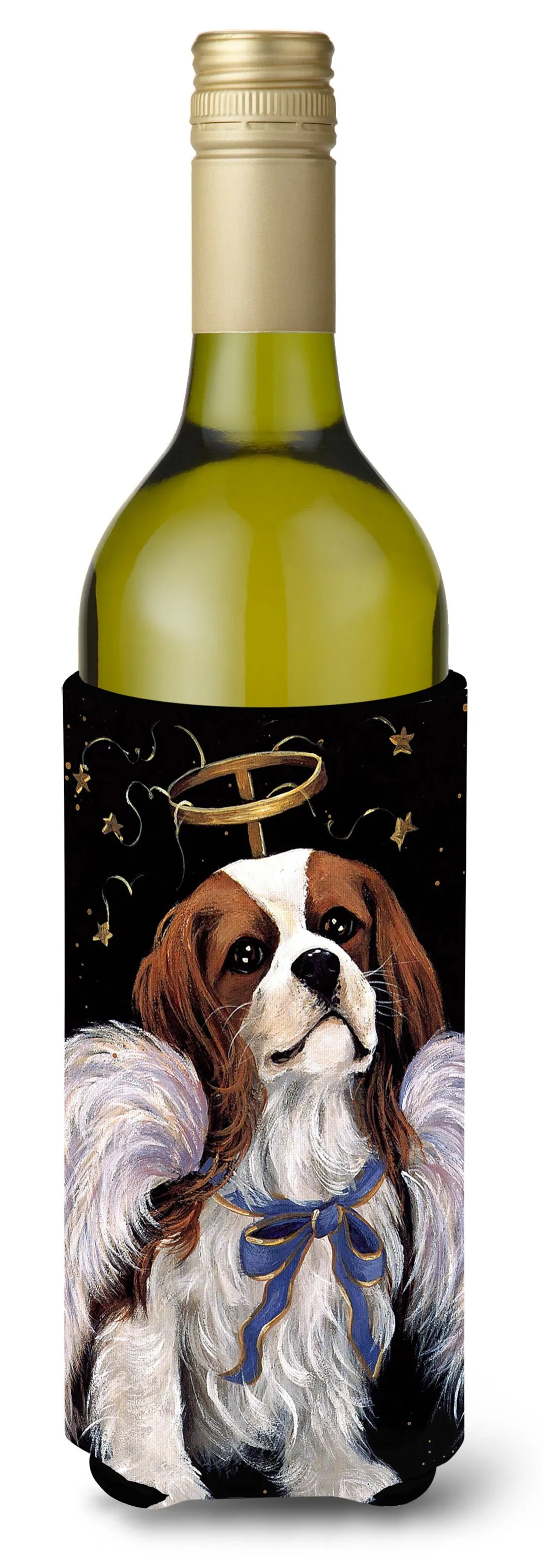 Cavalier Spaniel Christmas Angel Wine Bottle Hugger PPP3063LITERK