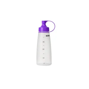 CHEF INOX SOFT SQUEEZE BOTTLE w/PURPLE CAP 550ml