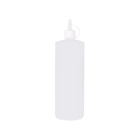 CHEF INOX SQUARE WIDE MOUTH SQUEEZE BOTTLE GRAD 800ml CLEAR
