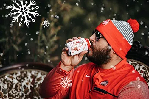 Christmas Stocking Stuffer for Men Santa Beer Can Cooler Party Favor Gift (4 Can Coolers)