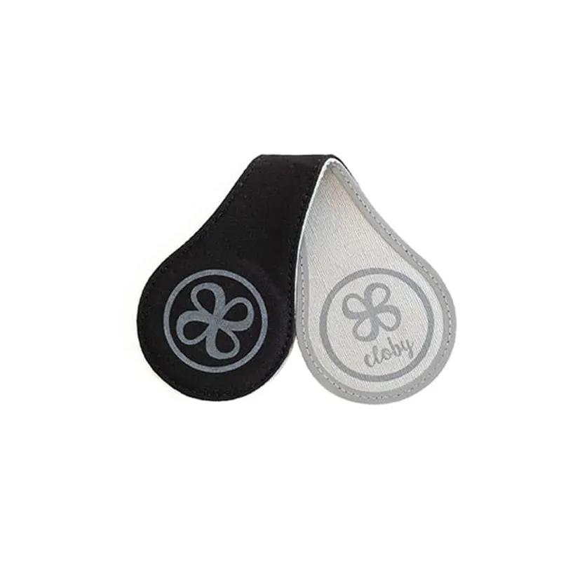 Cloby reflective magnetic clips set of 2 black/grey