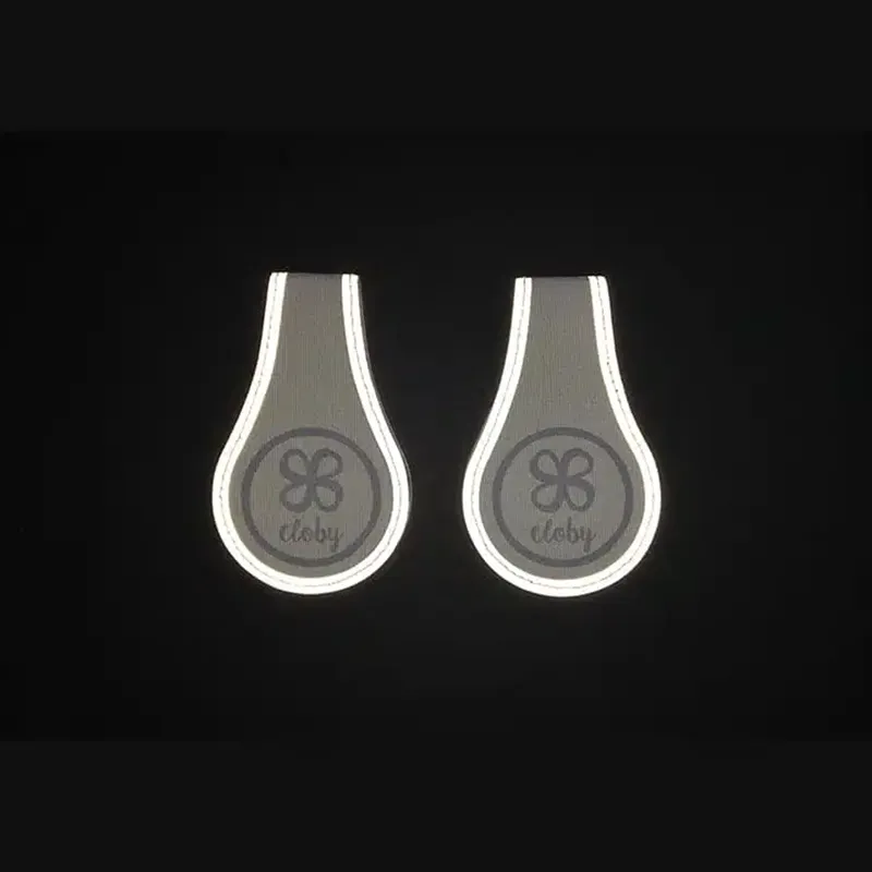 Cloby reflective magnetic clips set of 2 black/grey
