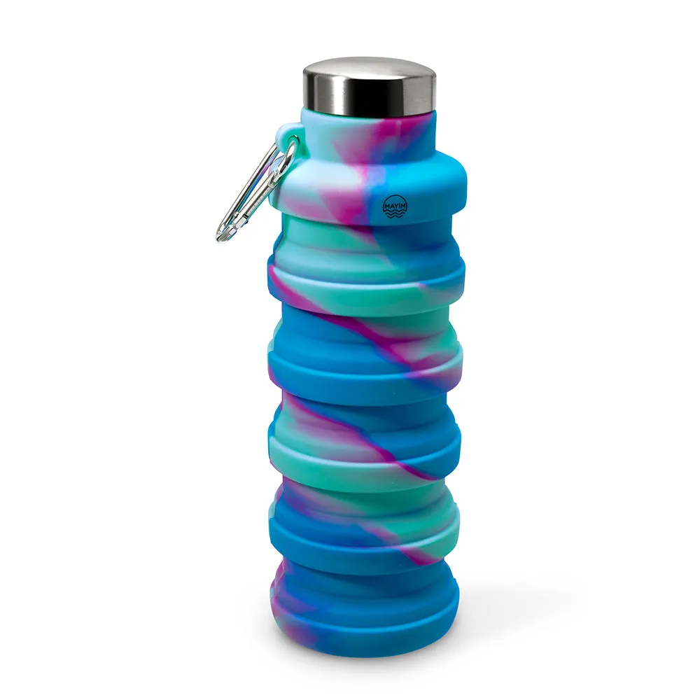 Collapsible Carabiner Bottle - Tie Dye - Multi