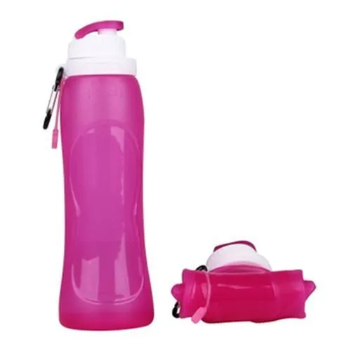 Collapsible Silicone Sports Water Bottle
