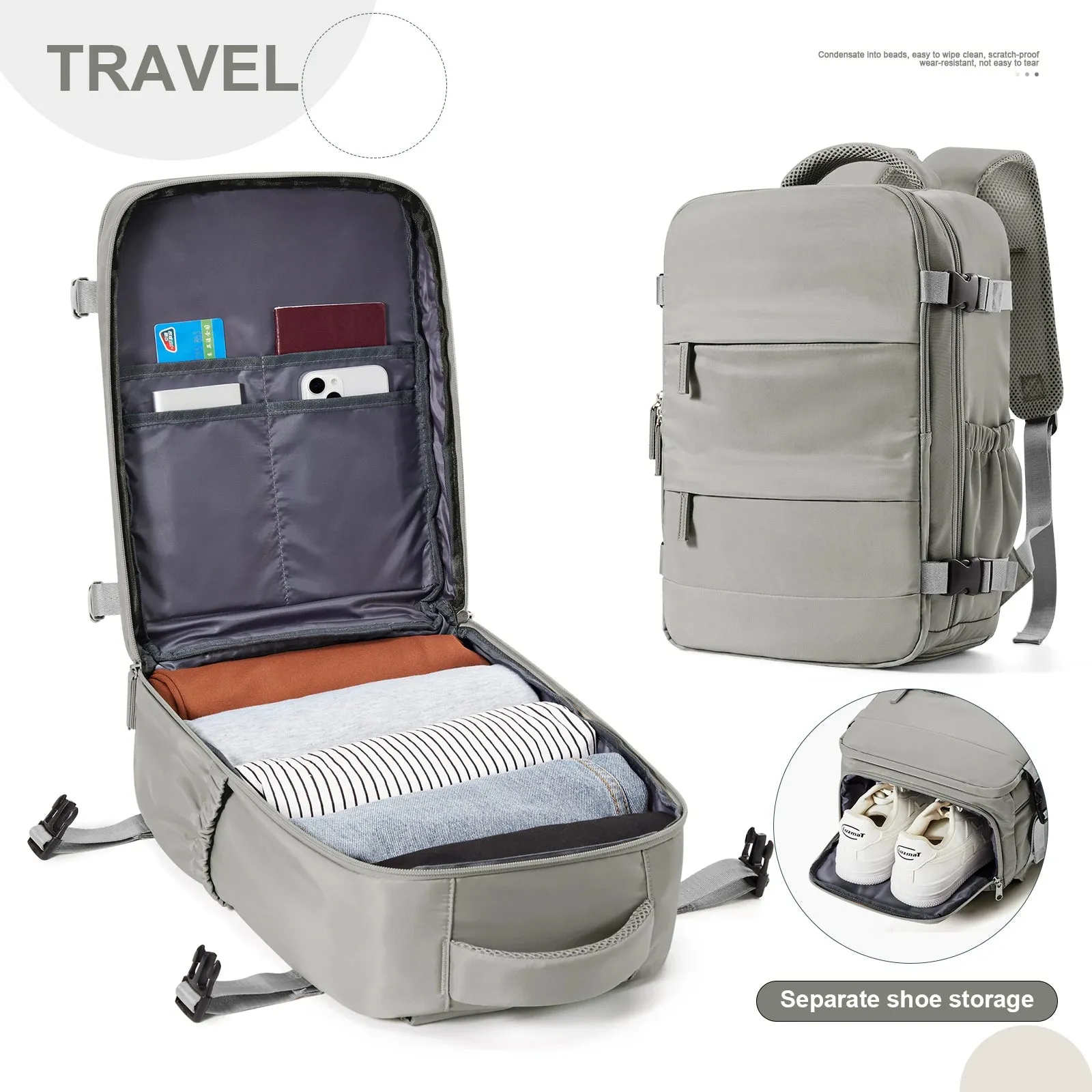 Compact Cabin Travel Backpack | Lightweight & Stylish Carry-On Bag for Short Trips