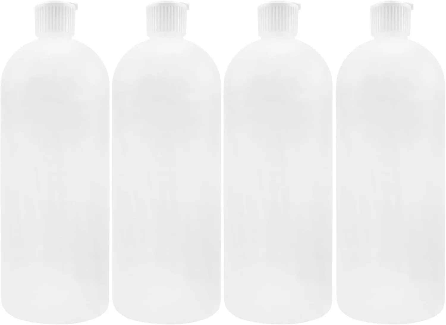 Cornucopia Brands 32oz Flip Top Plastic Squeeze Bottles (4-Pack); XL Dilution Bottle for Shampoo, Dog Grooming, Liquids Mixing, Squirt Spout
