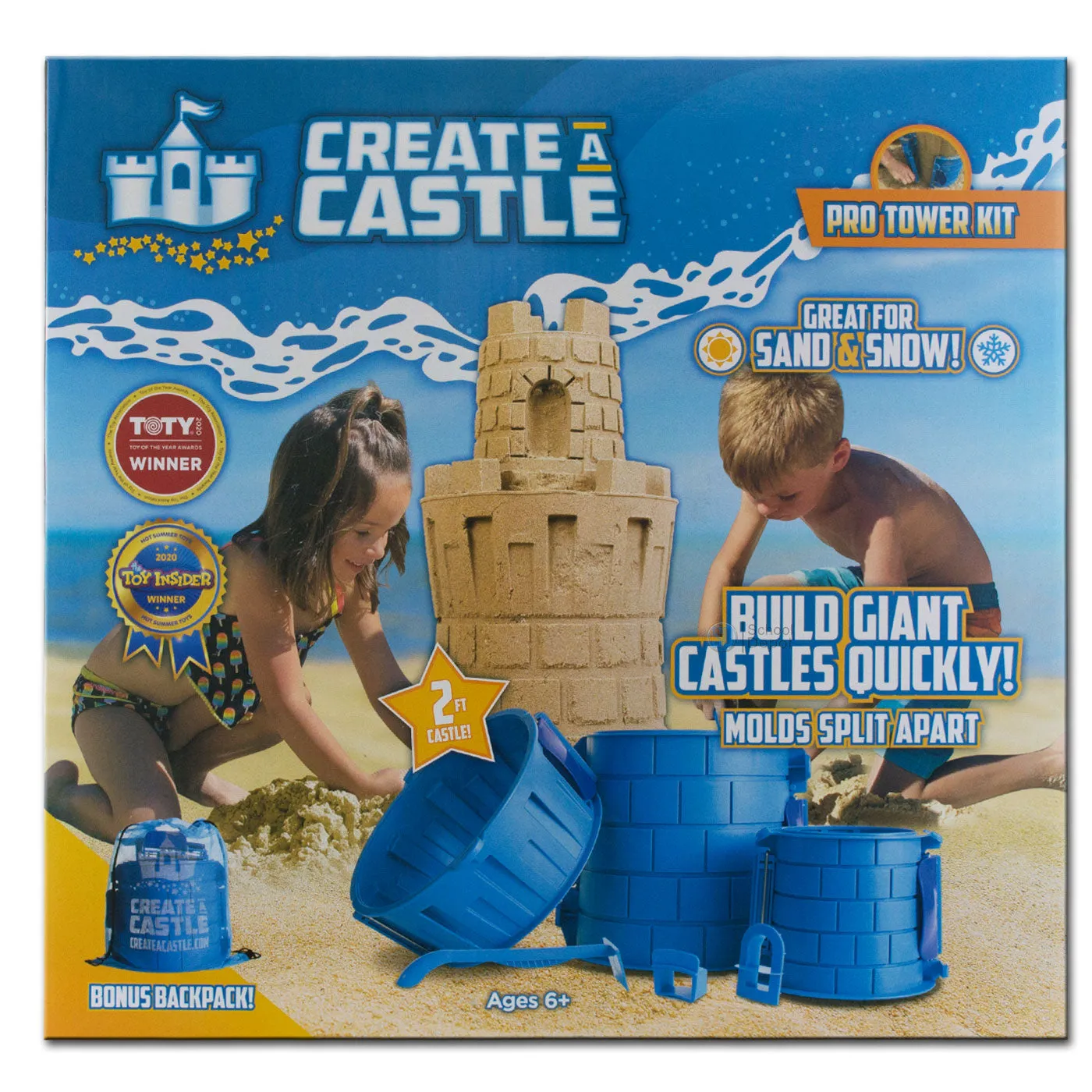 Create A Castle Pro Sandcastle Kit 7 Piece