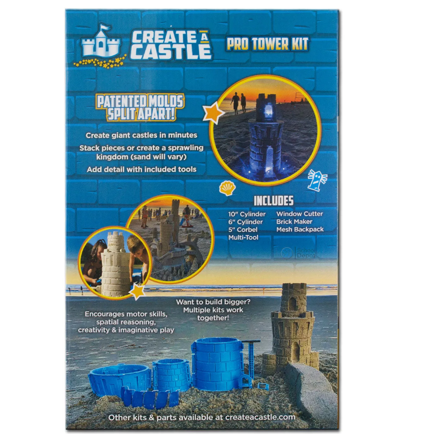 Create A Castle Pro Sandcastle Kit 7 Piece